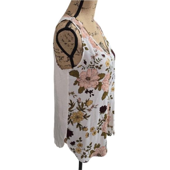 Loft floral Flowy Lightweight Cottagecore Tank Top Size Medium - Picture 2 of 6